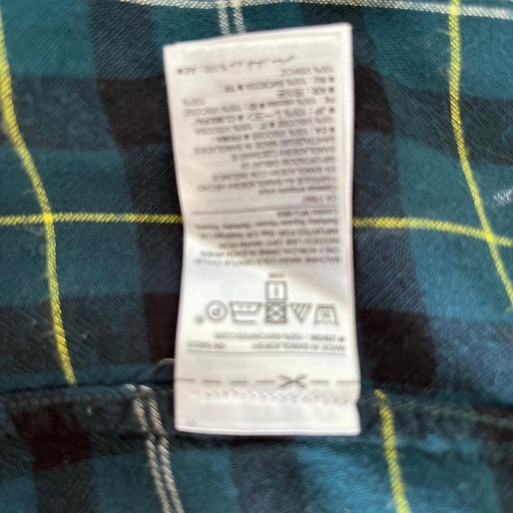 BANANA REPUBLIC DILLON SHIRT XS • BRUSHED COTTON PLAID • RUFFLED CUFF - Picture 7 of 8